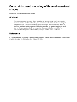 Constraint&minus;based modeling of three&minus;dimensional shapes