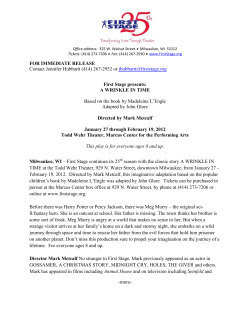 First Stage presents A WRINKLE IN TIME