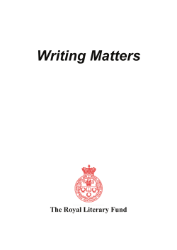 Writing Matters - Royal Literary Fund