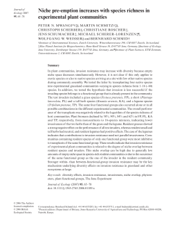 Niche pre-emption increases with species richness in experimental
