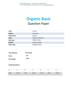 Organic Basis - SAVE MY EXAMS!