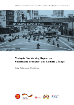 Malaysia Stocktaking Report on Sustainable Transport and Climate