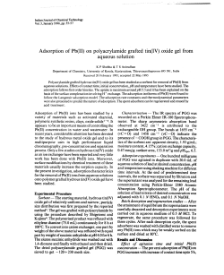 Adsorption of Pb(II) on polyacrylamide grafted tin(IV).oxide gel from