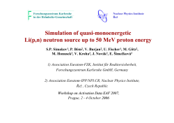 Simulation of quasi-monoenergetic Li(p,n) neutron source