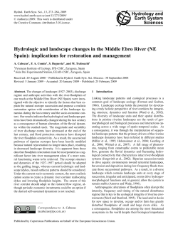 Hydrologic and landscape changes in the Middle Ebro River (NE