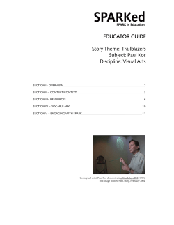 Paul Kos: Conceptual Artist: Educator Guide