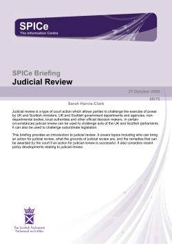 Judicial Review - Scottish Parliament