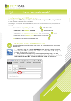 Email protection with SEPPmail server The recipient is using S