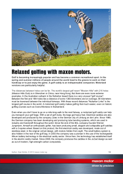 Jucad Golf - Maxon Motor ag