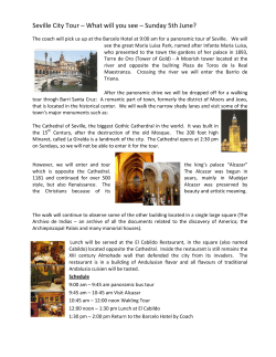 Seville City Tour &ndash; What will you see &ndash; Sunday 5th June?