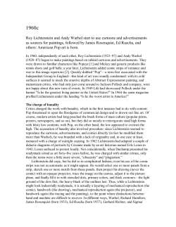 Roy Lichtenstein and Andy Warhol start to use cartoons