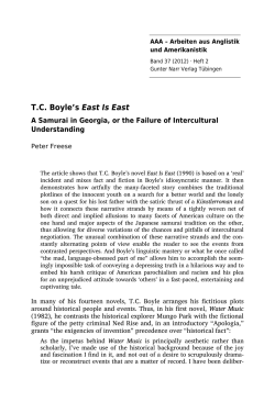 T.C. Boyle`s East Is East