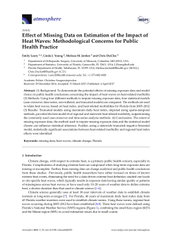 Effect of Missing Data on Estimation of the Impact of Heat Waves