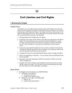 Civil Liberties and Civil Rights