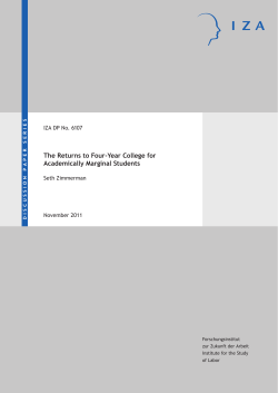 The Returns to Four-Year College for Academically Marginal