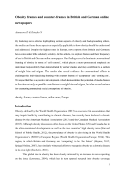 Obesity frames and counter-frames in British and German online