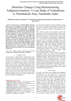 Shoreline Changes Using Remotesensing Andgisenvironment: A