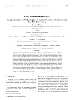 NOTES AND CORRESPONDENCE Forcing Mechanisms for