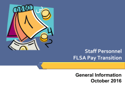 FLSA Pay Transition Powerpoint Presentation