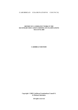 caribbeanexaminations council report on candidates` work in
