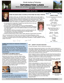 Information Links - Evans Library