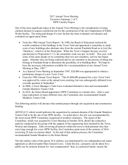 Executive Summary--DPW