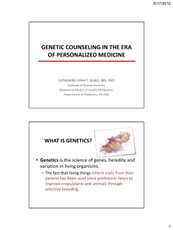 genetic counseling in the era of personalized medicine