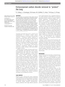 Extracorporeal carbon dioxide removal to ``protect`` the lung