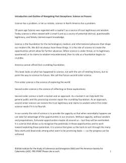 Introduction and Outline of Navigating Past Deceptions: Science as