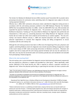 CMS` Anti-markup Rule - Strategic Management Services, LLC