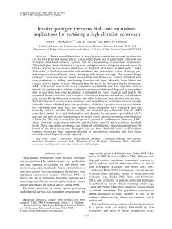 Invasive pathogen threatens bird&ndash;pine mutualism