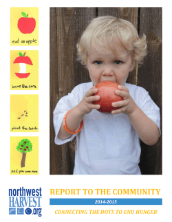 connecting the dots to end hunger