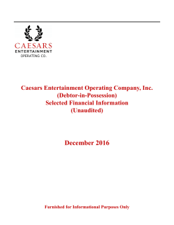 CEOC Selected Financial Information December