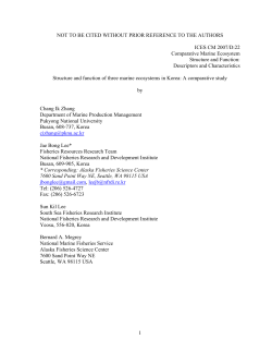 Structure and function of three marine ecosystems in Korea: A
