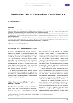 Theories about Turkic vs. European Roots of Native Americans