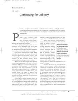Composing for Delivery