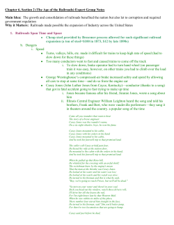 Chapter 6, Section 2 (The Age of the Railroads)