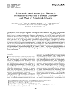 Influence of Surface Chemistry and Effect on - David Moratal