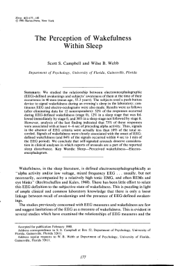 The Perception of Wakefulness Within Sleep