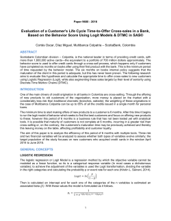 Evaluation of a Customer`s Life Cycle Time-to-Offer