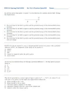 PHY212 Spring/Fall 20XX Dr. Viv`s Practice Quiz#05 Name:
