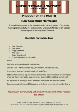 PRODUCT OF THE MONTH Ruby Grapefruit