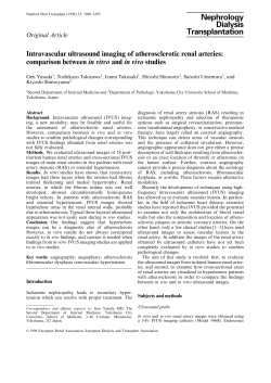 Intravascular ultrasound imaging of atherosclerotic renal arteries