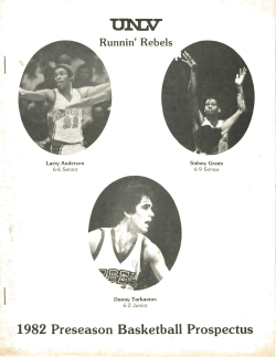 "Rebels" 1982 Preseason Basketball Prospectus