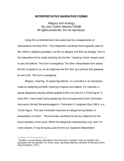 ALLEGORY AND ANALOGY FOR WEB