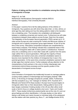 1 Patterns of dating and the transition to cohabitation among the