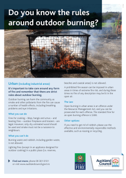Do you know the rules around outdoor burning?