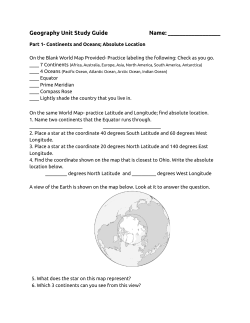Geography Unit Study Guide Name