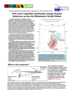Fact Sheet: Soil cover magnifies earthquake energy at great