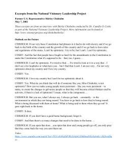 Excerpts from the National Visionary Leadership Project
